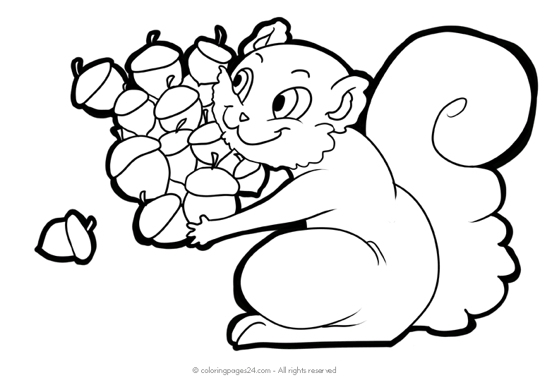 Ardilla 9 | Dibujos para Colorear 24 Ardilla 9 | Dibujos para Colorear 24