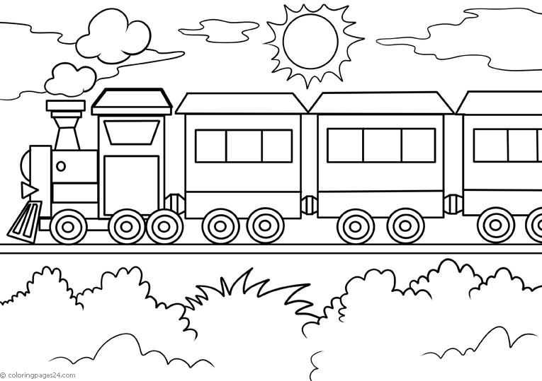 Trenes 12 | Dibujos para Colorear 24