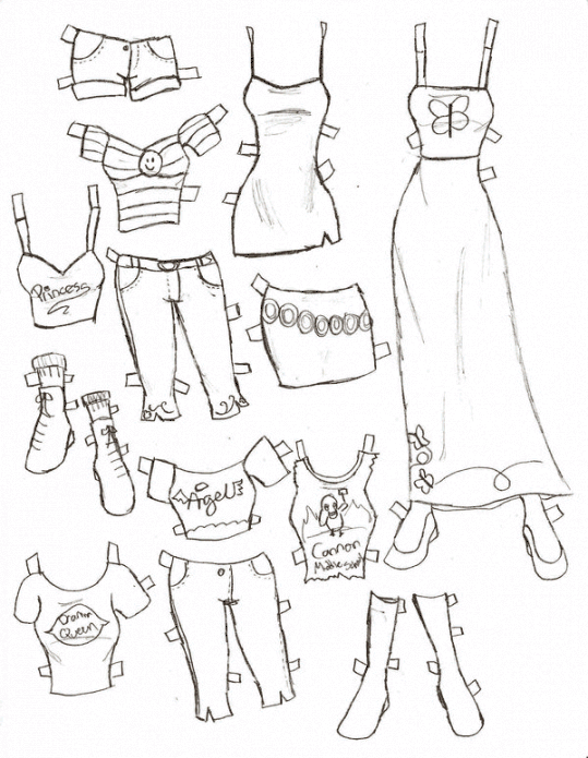 Muñecas en Papel Base 4