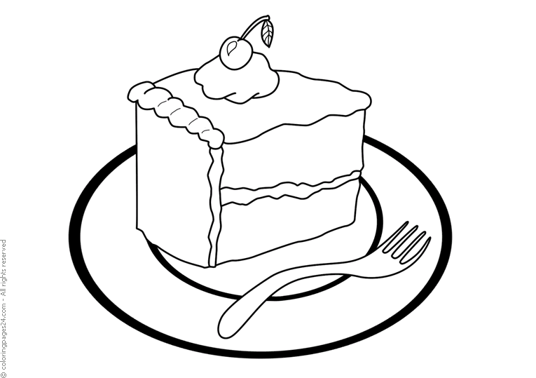 Tortas y Pasteles 11  Dibujos para Colorear 24