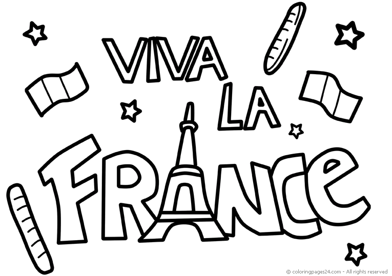 Francia 1 | Dibujos para Colorear 24