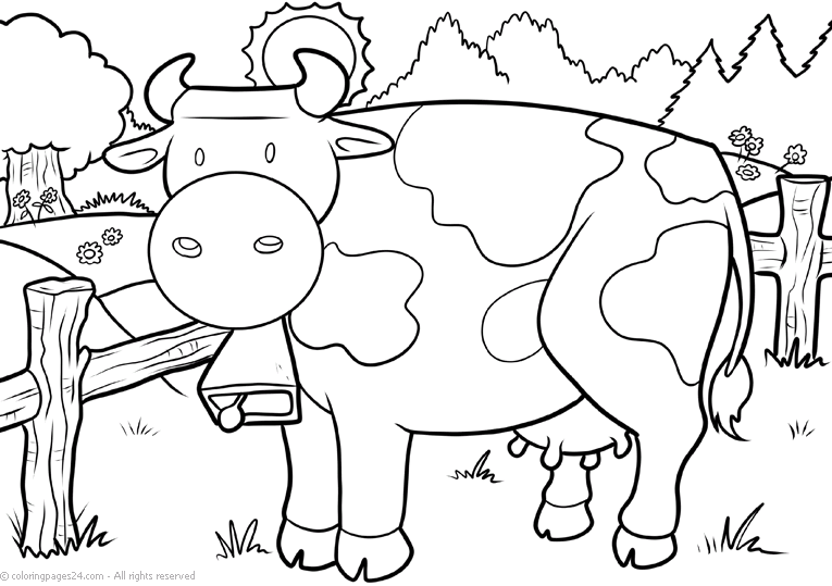 Vacas y Toros 7 | Dibujos para Colorear 24