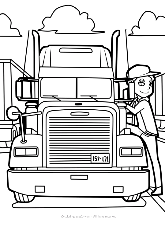 Camiones 8 | Dibujos para Colorear 24